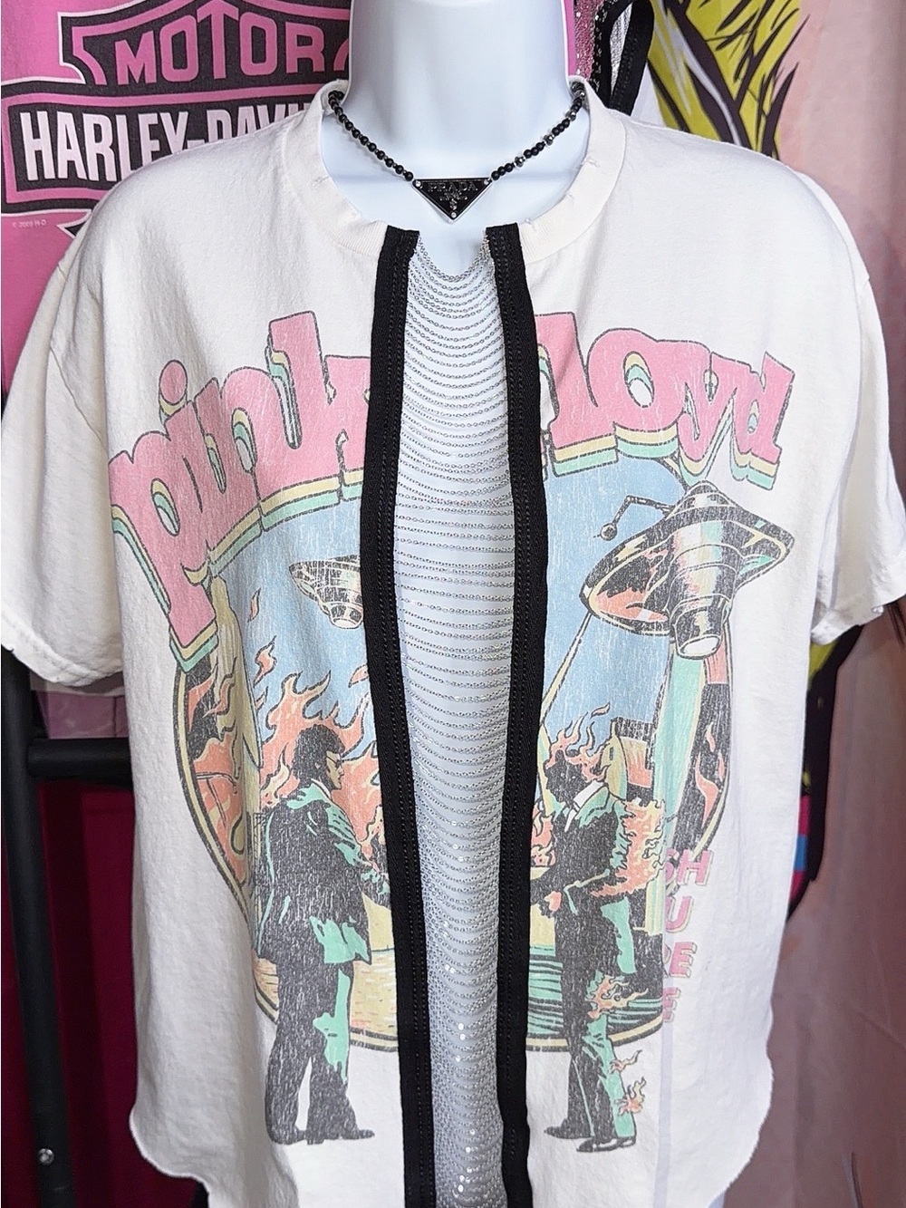 Restyled Vintage Pink Floyd Graphic Tee